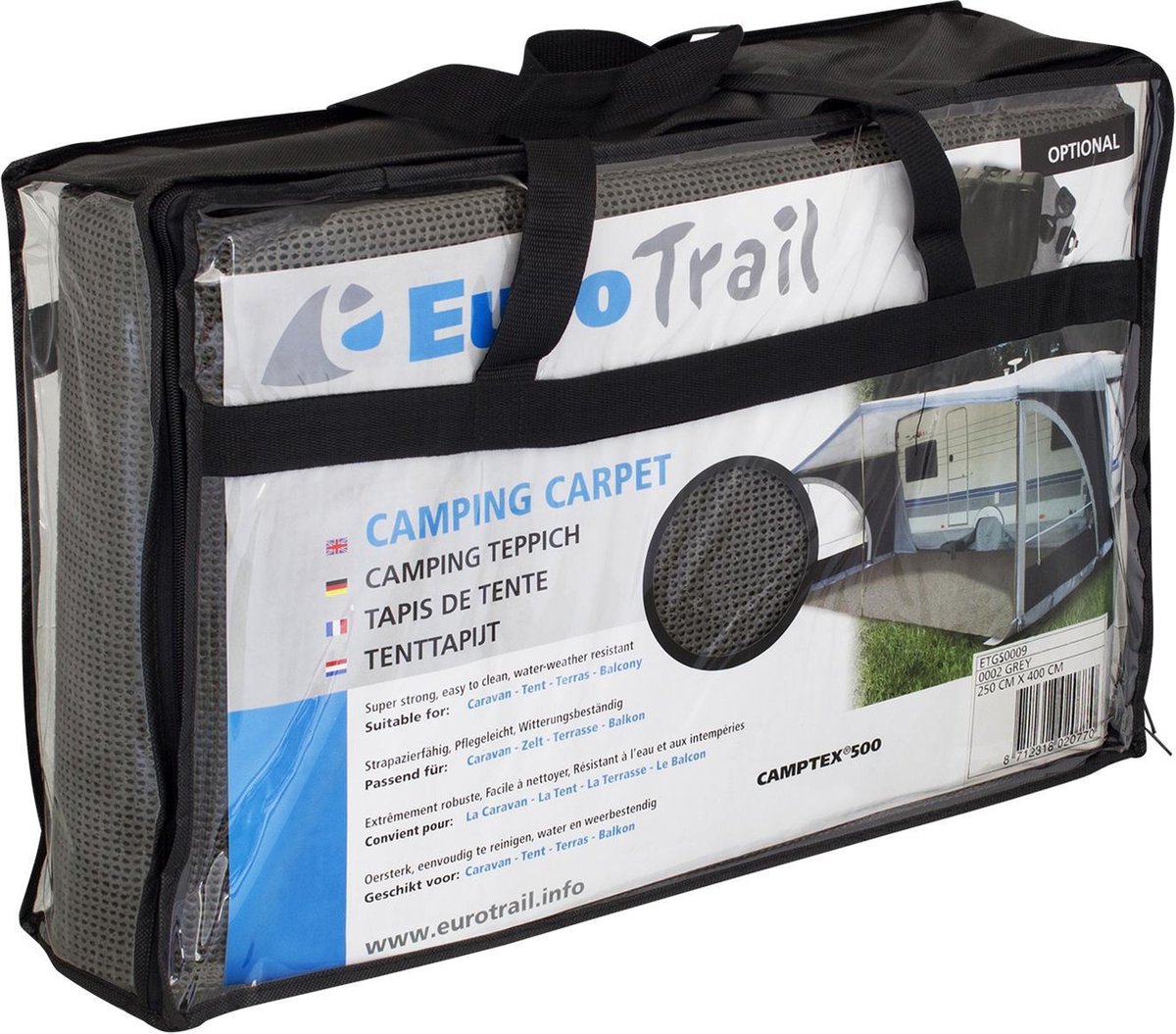 Eurotrail Camptex tenttapijt - 300*500cm - Antraciet