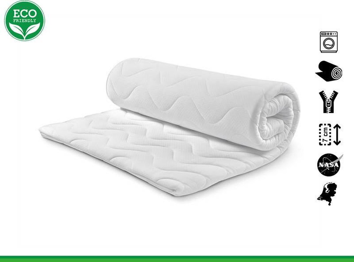 Topdekmatras 160x220 - Topper NASA Traagschuim - 7 CM