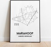 Mariahoop city poster, A3 zonder lijst, plattegrond poster, woonplaatsposter, woonposter