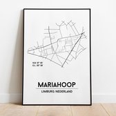 Mariahoop city poster, A4 zonder lijst, plattegrond poster, woonplaatsposter, woonposter