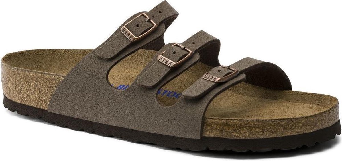 Birkenstock Slippers Florida Soft Line Bruin