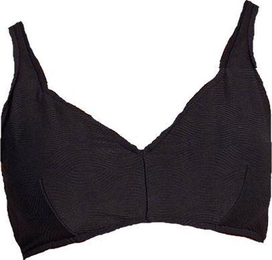 Capisea F Cup Halter Bra Dames Bikini Top Zwart Met Strepen Sexy