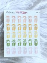 Mimi Mira Functional Planner Stickers Ballet Shoes Set 3