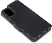 Samsung Galaxy A41 hoesje - MobyDefend slim-fit extra dunne bookcase - Zwart - GSM Hoesje - Telefoonhoesje Geschikt Voor: Samsung Galaxy A41