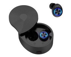 Gymston Volledig Draadloze Oordopjes Met Oplaadcase - Zwart PXII - Draadloze oordopjes - Bluetooth oortjes - Geschikt voor alle bluetooth smartphones - draadloos opladen -iPhone en Android
