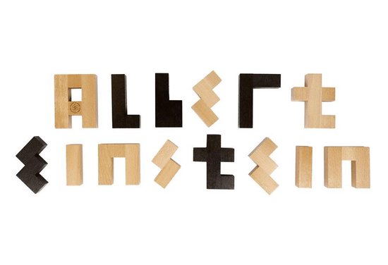 Thumbnail van een extra afbeelding van het spel Asmodee Einstein Albert's Letter Blocks Puzzle - EN