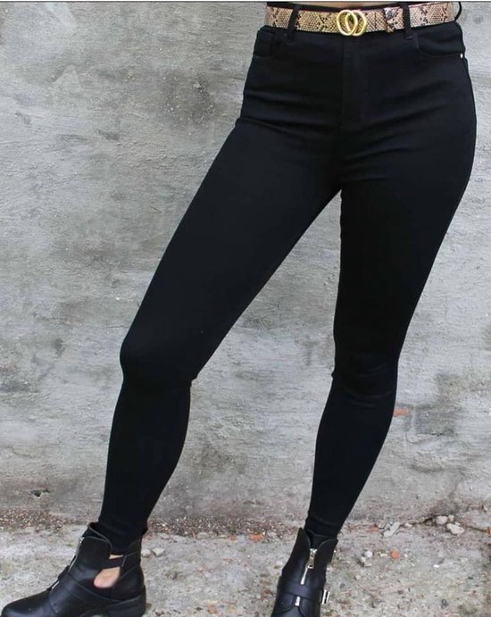 Dames zwarte broek -high waist | bol.com