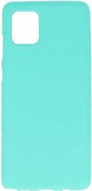Bestcases Color Telefoonhoesje - Backcover Hoesje - Siliconen Case Back Cover voor Samsung Galaxy Note 10 Lite -  Turquoise