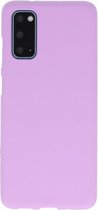 Bestcases Color Telefoonhoesje - Backcover Hoesje - Siliconen Case Back Cover voor Samsung Galaxy S20 - Paars
