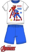 Marvel Avengers pyjama - wit - blauw - maat 104 / 4 jaar
