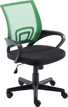 Bureaustoel - Bureaustoel voor volwassenen - Modern - Ergonomisch - In hoogte verstelbaar - Gaas - Groen/zwart - 56x54x100 cm