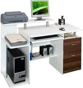 hjh office Stella - Bureau - Computertafel - Wit / walnoot