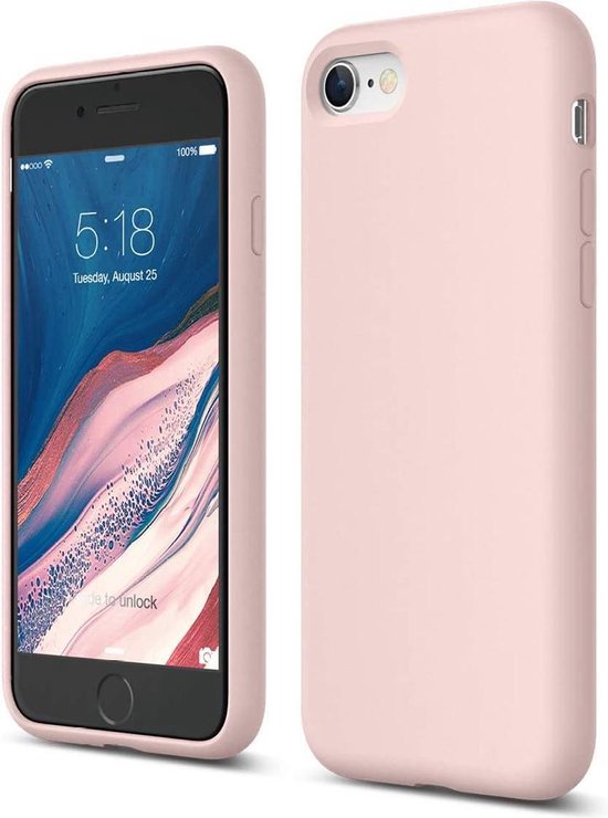 Siliconen telefoonhoesje geschikt voor Apple iPhone 7 / 8 / SE / SE 2022 Hoesje Roze | bol.com