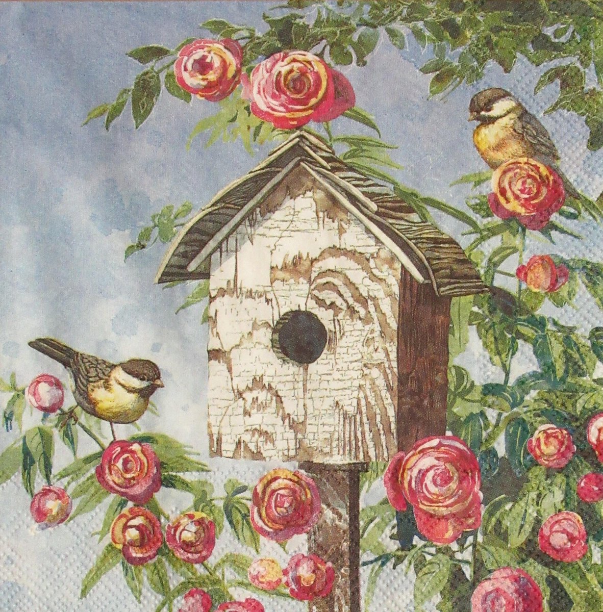 IHR Lunch servetten - Lovely birdhouse