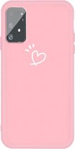 Voor Galaxy A91 / S10 Lite Frosted Candy-gekleurde ultradunne TPU-telefoon (roze)