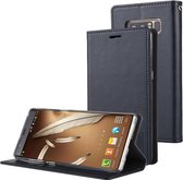 GOOSPERY BLUE MOON FLIP Voor Galaxy Note 8 Crazy Horse Texture Horizontale Flip Leather Case met houder & kaartsleuven & portemonnee (navy)