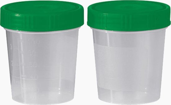 Urine Potjes – 10 Stuks - 100 ML – Afsluitbaar – Herbruikbare Containers