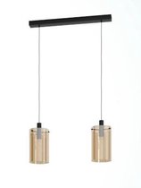 EGLO Polverara Hanglamp - 2 lichts - E27 - Zwart