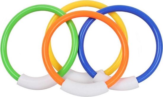 Set van 4 gekleurde duikringen - Zwembad speelgoed - Opduikringen -  Zwemspeelgoed -... | bol.com