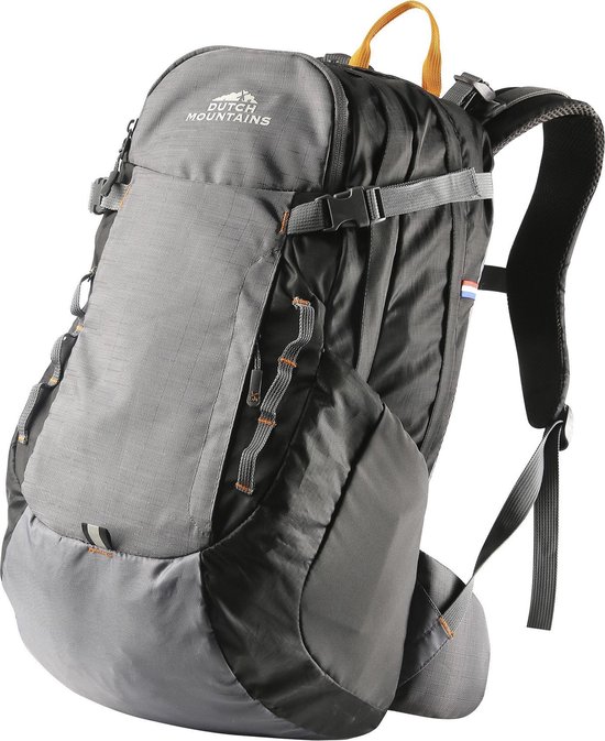 Dutch Mountains® Vecht Backpack - Rugzak 30 Ltr - Rugventilatie + Regenhoes - Zwart