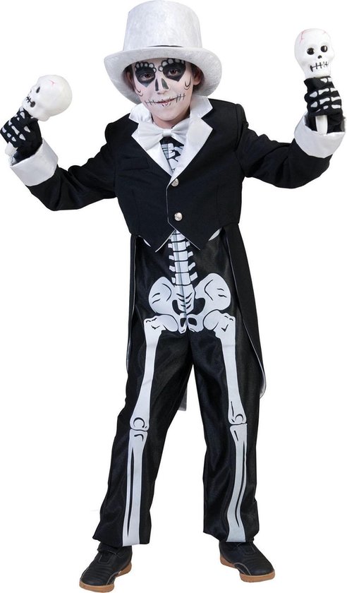 "Chique skeletten kostuum voor jongens Halloween  - Kinderkostuums - 104/116"