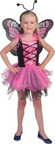 Vlinder Kostuum | Roze Vlinder Villeintje | Meisje | 3 - 5 jaar | Carnaval kostuum | Verkleedkleding