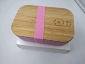 -Uek Original Eco lunchbox - Milieuvriendelijk en Duurzaam broodtrommel bamboo - 850ml - Pink