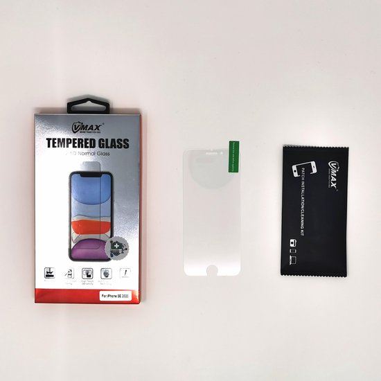 iPhone SE 2022 Gehard Glas 2.5D Scherm Protector Tempered Glass | 9H+ Hardheid | Anti-shatter | Anti-schok | Anti-vingerafdruk | Anti-bacteriëel