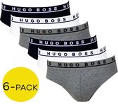 Hugo Boss mini slip cotton stretch 6-pack grijs-wit-zwart XL