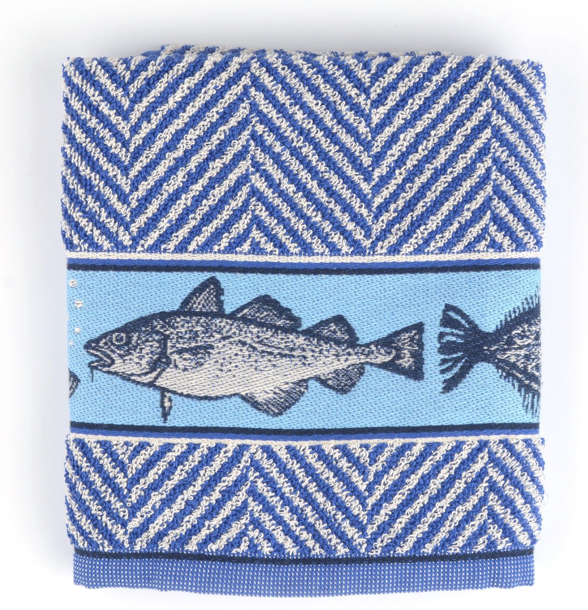 Keukendoek Bunzlau Castle Fish 53x60cm, blauw - 6 pack