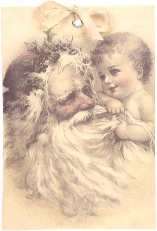 Geurzakje kerstman kind (kaneel) 17x11,5cm