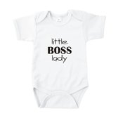 Baby rompertje Little boss lady | Korte mouw 62/68 wit