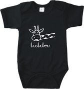 Rompertjes baby met tekst Kiekeboe - Zwart - Maat 50/56 - Kraam cadeau - Babygeschenk - Romper