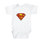 Rompertjes baby met tekst - Superman - Romper wit - Maat 62/68