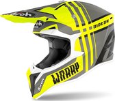 Airoh Wraap Broken Yellow Matt Full Face Helmet 2XL