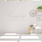 Muursticker Family -  Lichtgrijs -  80 x 35 cm  -  woonkamer  slaapkamer  engelse teksten  alle - Muursticker4Sale