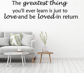Muursticker The Greatest Thing - Groen - 120 x 30 cm - woonkamer slaapkamer engelse teksten