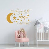 Muursticker We Love You To The Moon And Back - Or - 80 x 55 cm - Muursticker4Sale