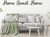 Muursticker Home Sweet Home -  Geel -  160 x 20 cm  -  woonkamer  engelse teksten  alle - Muursticker4Sale