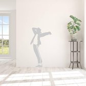 Muursticker Michael Jackson -  Lichtgrijs -  66 x 120 cm  -  woonkamer   - Muursticker4Sale