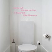 Use Me Well Toilet - Roze - 40 x 15 cm - toilet engelse teksten