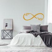 Muursticker Infinity You And Me -  Goud -  120 x 45 cm  -  alle muurstickers  slaapkamer - Muursticker4Sale