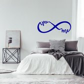 Muursticker Infinity You And Me -  Donkerblauw -  160 x 60 cm  -  alle muurstickers  slaapkamer - Muursticker4Sale