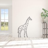 Muursticker Giraffe -  Lichtbruin -  160 x 111 cm  -  alle muurstickers  slaapkamer  woonkamer  origami  dieren - Muursticker4Sale