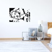 Muursticker Marilyn Monroe -  Rood -  160 x 107 cm  -    slaapkamer  woonkamer - Muursticker4Sale