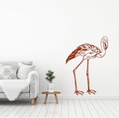 Muursticker Flamingo -  Bruin -  85 x 120 cm  -  alle muurstickers  woonkamer  baby en kinderkamer  dieren - Muursticker4Sale
