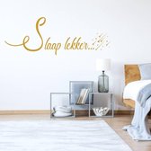 Muursticker Slaap Lekker Ster - Goud - 160 x 57 cm - slaapkamer alle