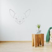 Muursticker Chihuahua -  Zilver -  140 x 103 cm  -  slaapkamer  woonkamer  baby en kinderkamer raam en deur stickers - honden    dieren - Muursticker4Sale