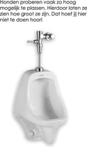 Toilet Sticker Hoogplasser - Oranje - 60 x 14 cm - toilet raam en deur stickers - toilet