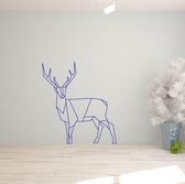 Muursticker Origami Hert -  Donkerblauw -  120 x 133 cm  -  slaapkamer  woonkamer  origami  alle muurstickers  dieren - Muursticker4Sale